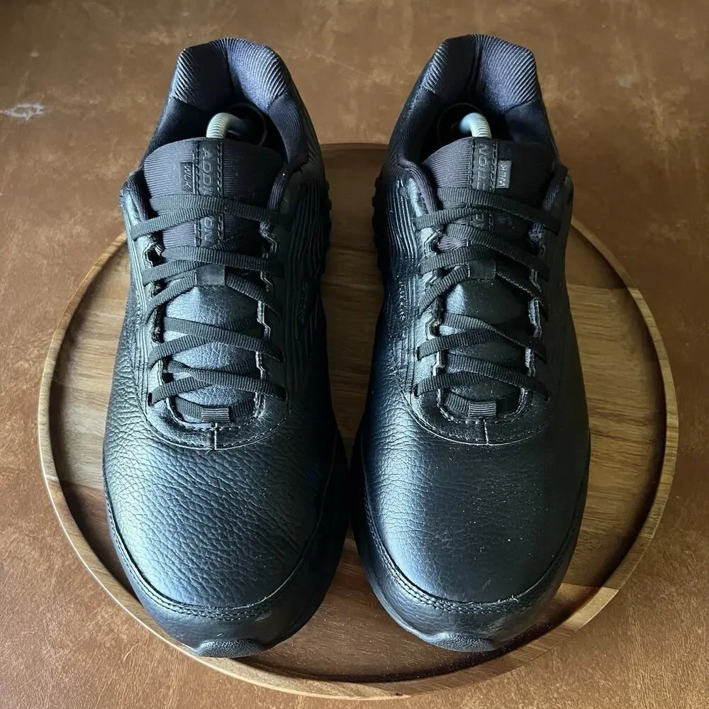 Brooks Addiction Walker 2 Black Leather Walking Shoes Sneakers Men's 12.5 2E
